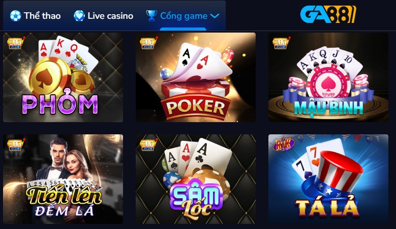 Những tính năng đặc biệt khi chơi game bài tại GA88